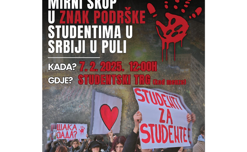 Mirni skup podrške studentima u Srbiji